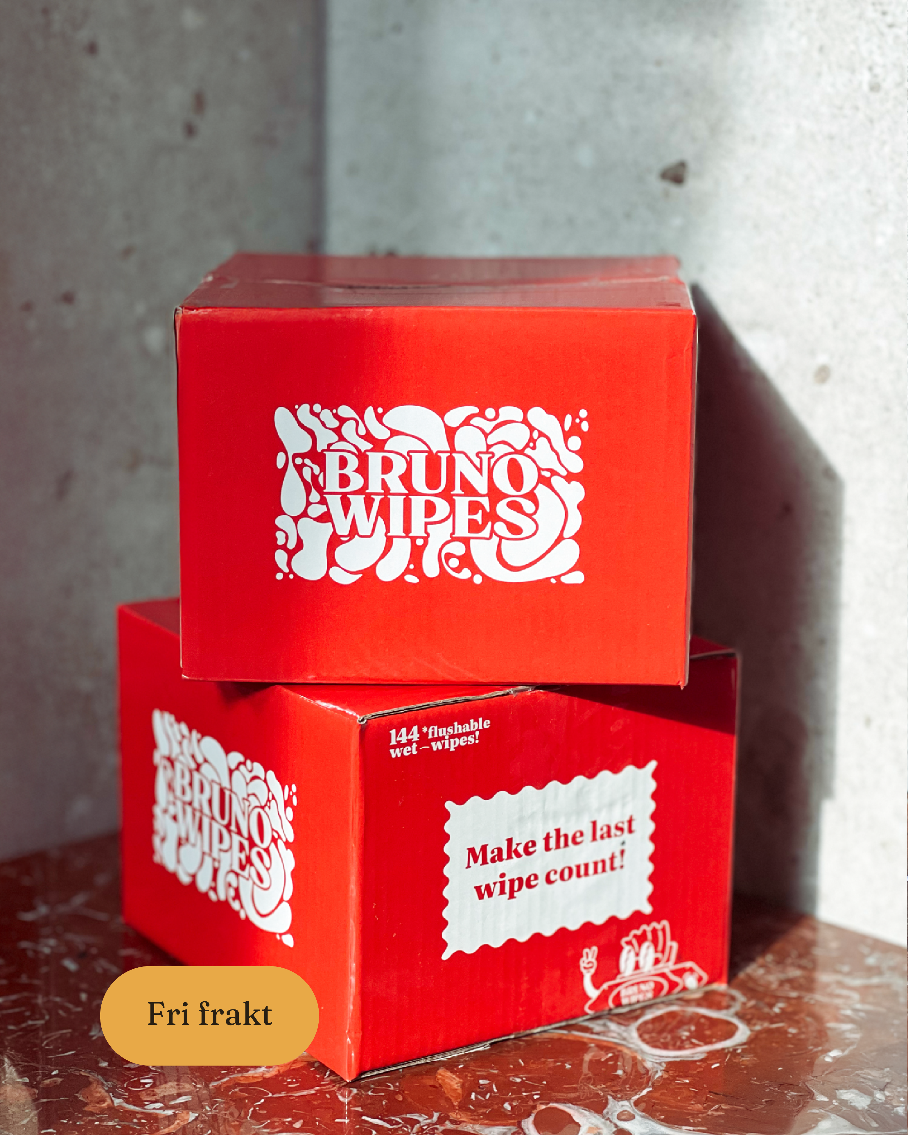 Bruno Wipes 6-pack (2 boxar)      ⭐Populärt val!