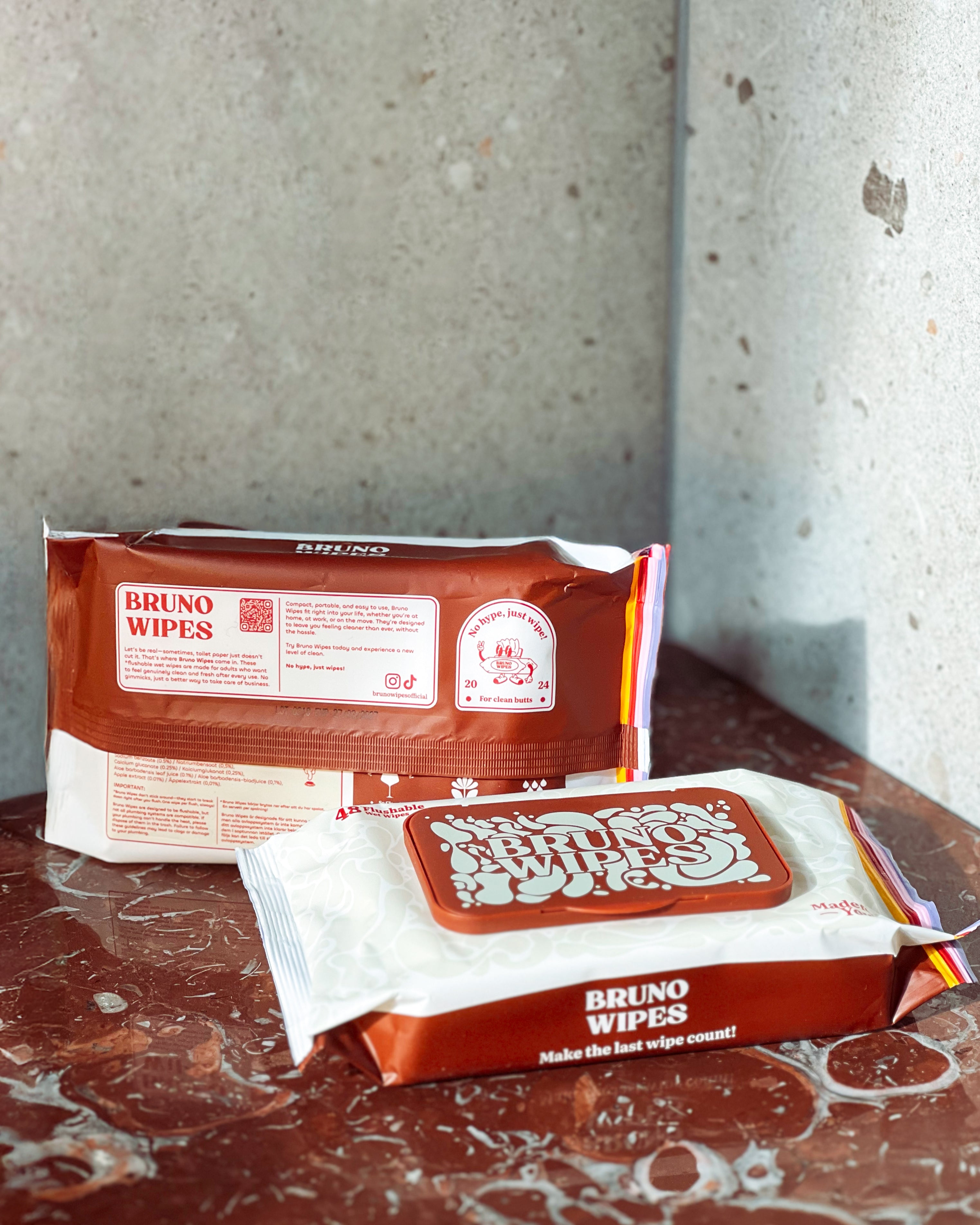 Bruno Wipes 3-pack (1 box)